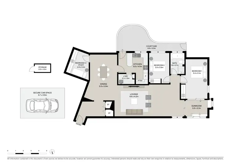 Floorplan of Homely apartment listing, 302/22 Sutherland Street, Cremorne NSW 2090