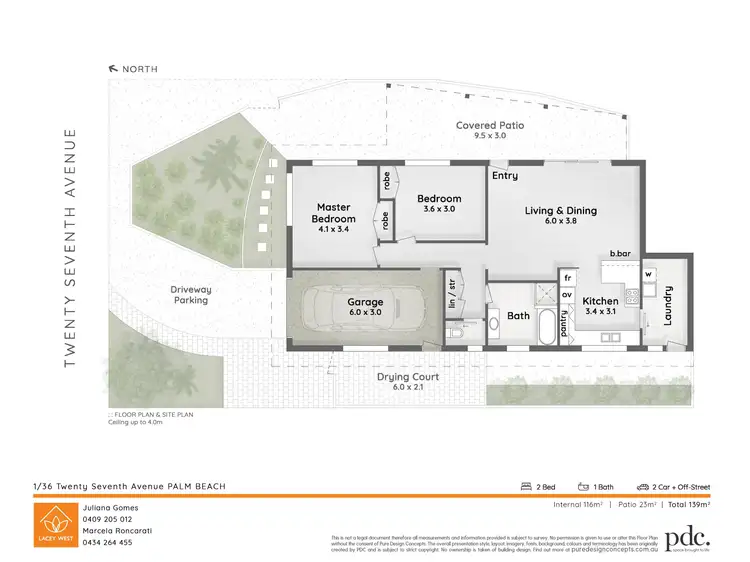 Floorplan of Homely semi-detached listing, 1/36 Twenty Seventh Avenue, Palm Beach QLD 4221