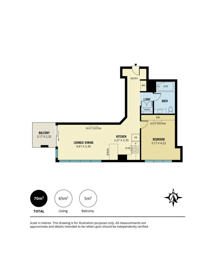 Floorplan of Homely apartment listing, 501/18 Rowlands Place, Adelaide SA 5000