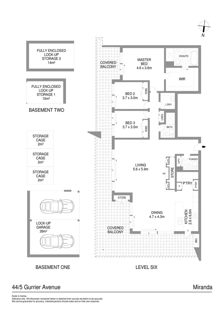 Floorplan of Homely apartment listing, 44/5 Gurrier Avenue, Miranda NSW 2228