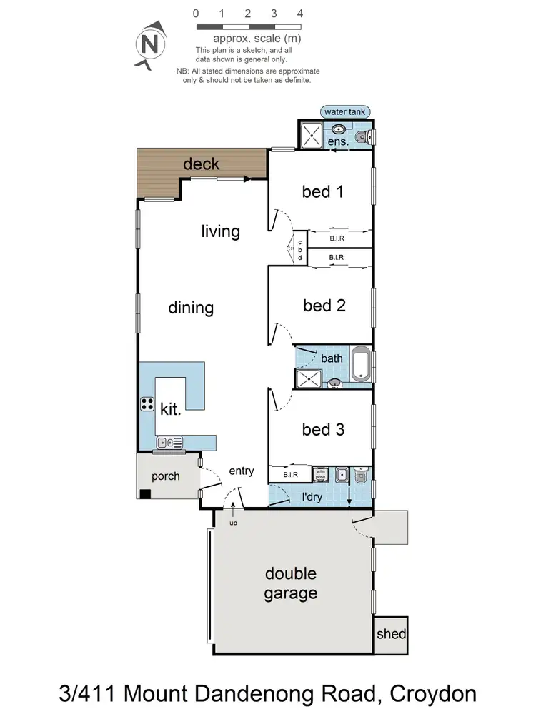 Floorplan of Homely unit listing, 3/411 Mt Dandenong Road, Croydon VIC 3136