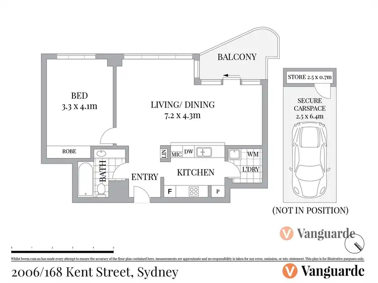 Floorplan of Homely apartment listing, 2006/168 Kent Street, Sydney NSW 2000