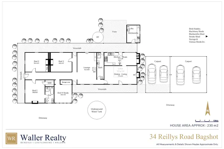 Floorplan of Homely house listing, 34 Reillys Road, Bagshot VIC 3551