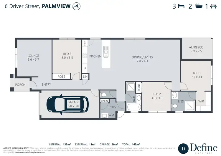 Floorplan of Homely house listing, 6 Driver Street, Palmview QLD 4553