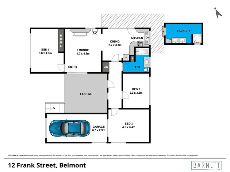 Floorplan of Homely house listing, 12 Frank Street, Belmont VIC 3216