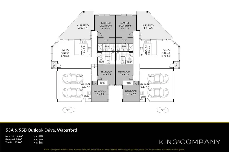 Floorplan of Homely house listing, A/55 Outlook Drive, Waterford QLD 4133