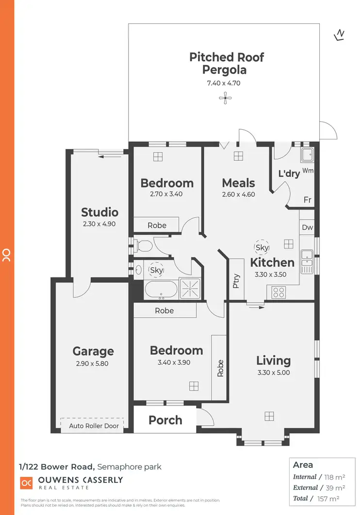 Floorplan of Homely unit listing, 1/122 Bower Road, Semaphore Park SA 5019