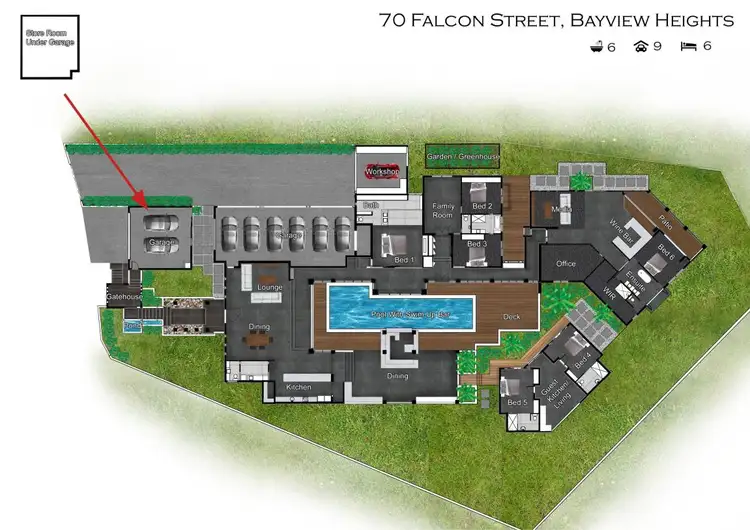 Floorplan of Homely house listing, 70 Falcon Street, Bayview Heights QLD 4868