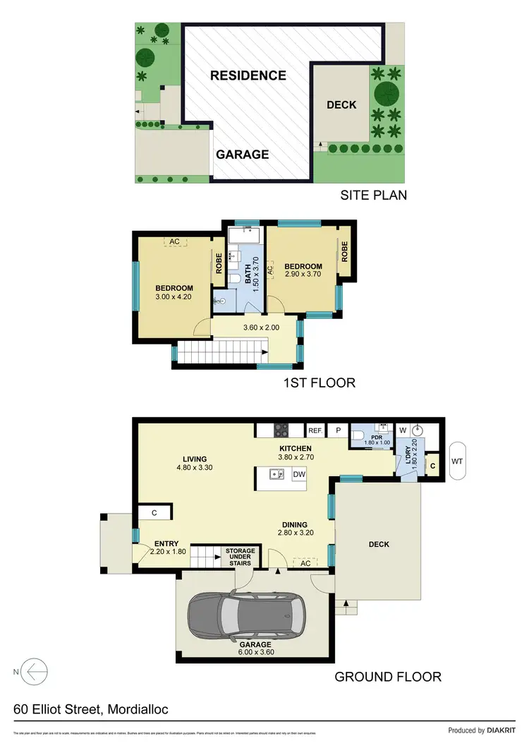 Floorplan of Homely townhouse listing, 60 Elliot Street, Mordialloc VIC 3195