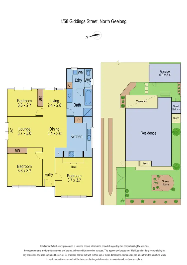 Floorplan of Homely unit listing, 1/58 Giddings Street, North Geelong VIC 3215