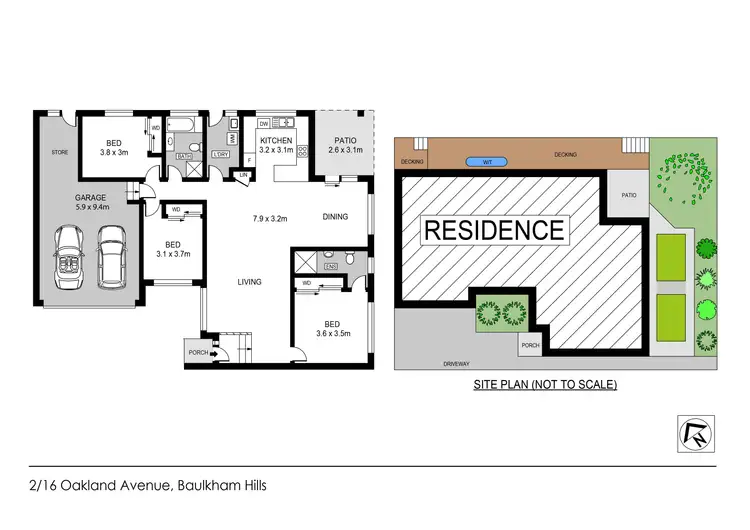 Floorplan of Homely townhouse listing, 2/16-20 Oakland Avenue, Baulkham Hills NSW 2153