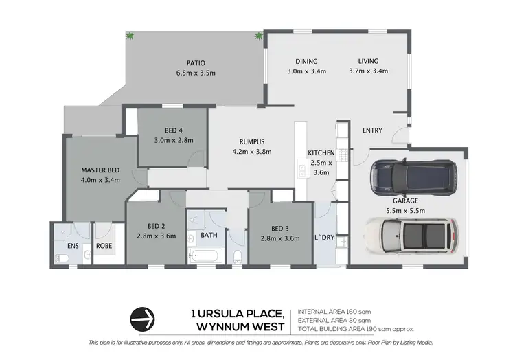 Floorplan of Homely house listing, 1 Ursula Place, Wynnum West QLD 4178