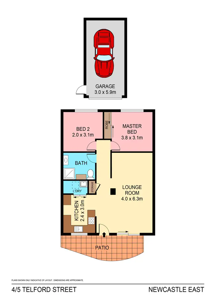 Floorplan of Homely apartment listing, 4/5 Telford Street, Newcastle East NSW 2300