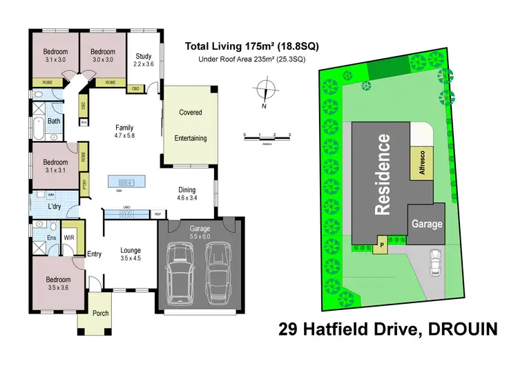 Floorplan of Homely house listing, 29 Hatfield Drive, Drouin VIC 3818