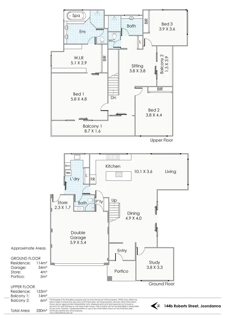 Floorplan of Homely house listing, 144B Roberts Street, Joondanna WA 6060