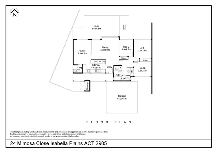 Floorplan of Homely house listing, 24 Mimosa Close, Isabella Plains ACT 2905