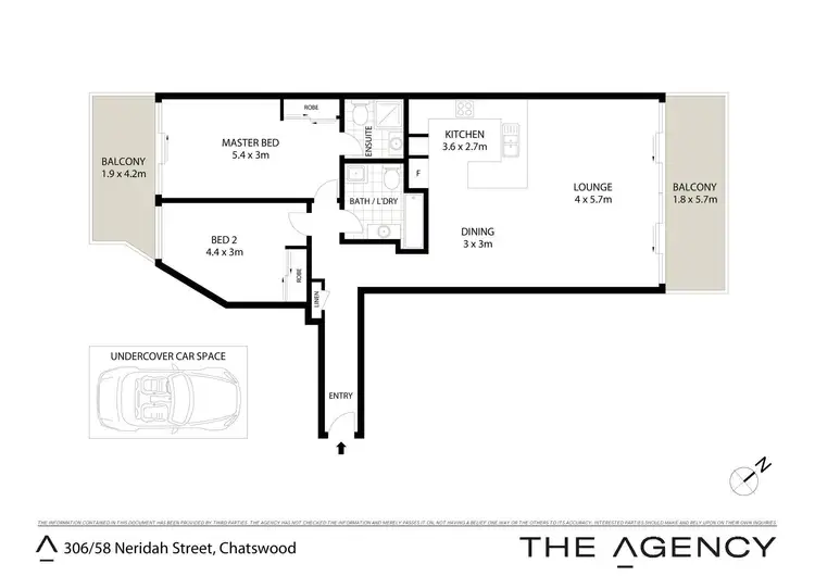 Floorplan of Homely unit listing, 306/58 Neridah Street, Chatswood NSW 2067