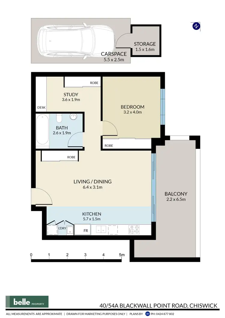 Floorplan of Homely apartment listing, 40/54A Blackwall Point Road, Chiswick NSW 2046