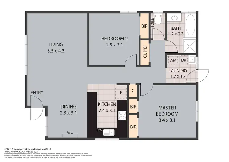 Floorplan of Homely unit listing, 5/12-14 Cameron Street, Merimbula NSW 2548