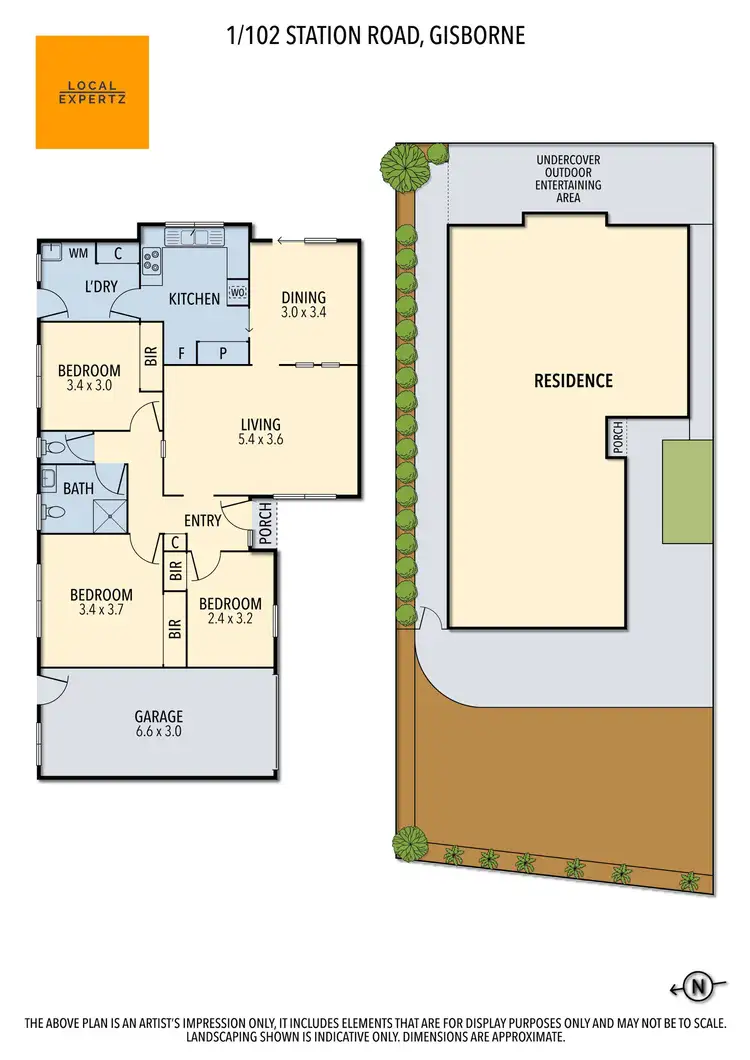 Floorplan of Homely unit listing, 1/102 Station Road, Gisborne VIC 3437