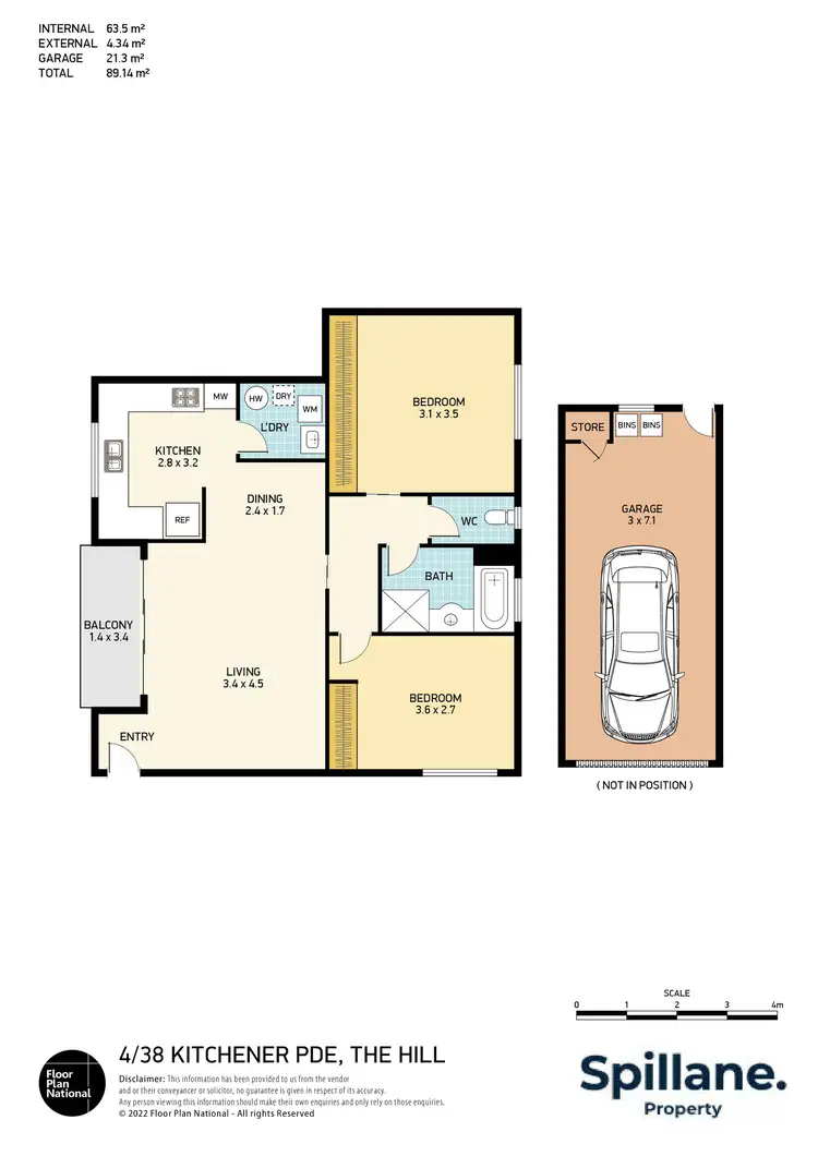 Floorplan of Homely unit listing, 4/38 Kitchener Parade, The Hill NSW 2300