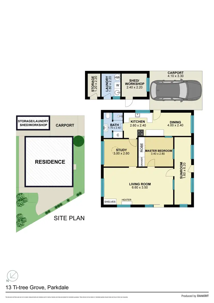 Floorplan of Homely house listing, 13 Ti-Tree Grove, Parkdale VIC 3195