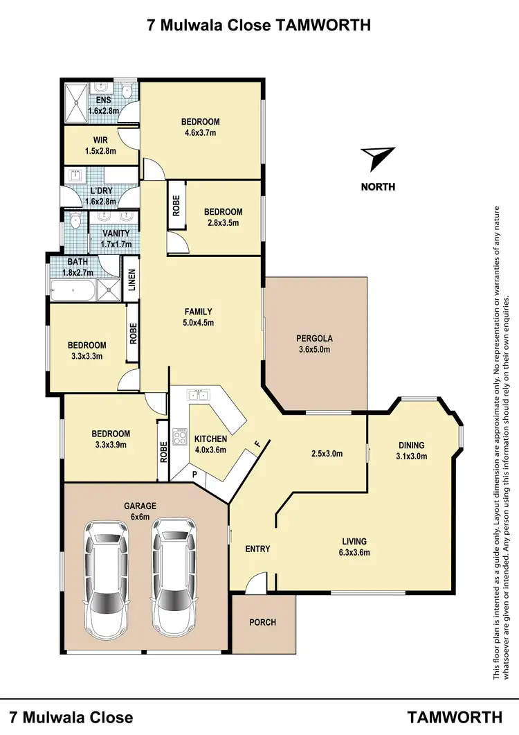 Floorplan of Homely house listing, 7 Mulwala Close, Tamworth NSW 2340