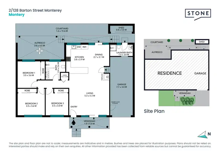 Floorplan of Homely villa listing, 2/128 Barton Street, Monterey NSW 2217
