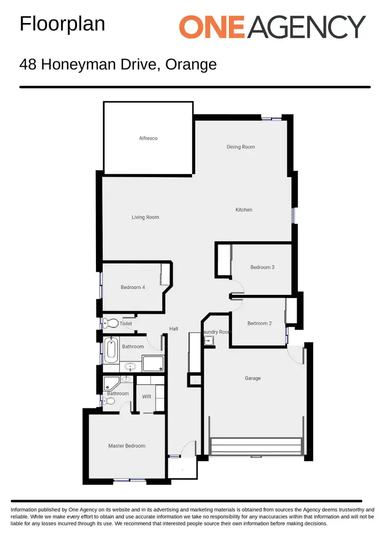Floorplan of Homely house listing, 48 Honeyman Drive, Orange NSW 2800