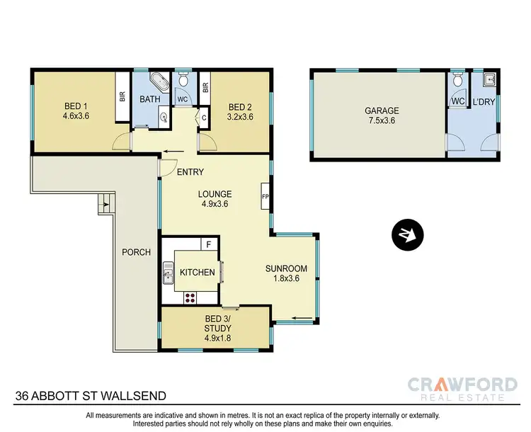 Floorplan of Homely house listing, 36 Abbott Street, Wallsend NSW 2287