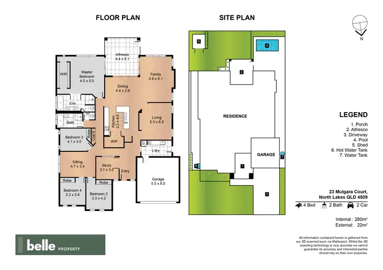 Floorplan of Homely house listing, 23 Mulgara Court, North Lakes QLD 4509