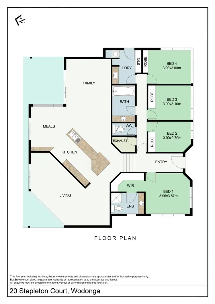 Floorplan of Homely house listing, 20 Stapleton Court, Wodonga VIC 3690