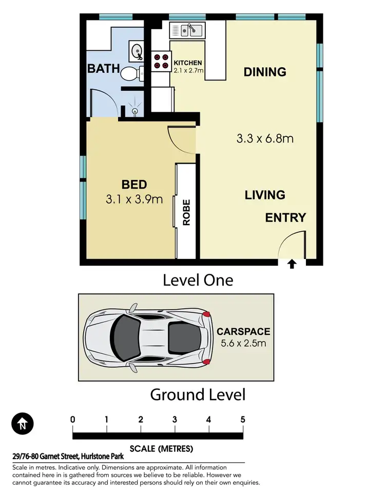 Floorplan of Homely apartment listing, 29/76-80 Garnet Street, Hurlstone Park NSW 2193