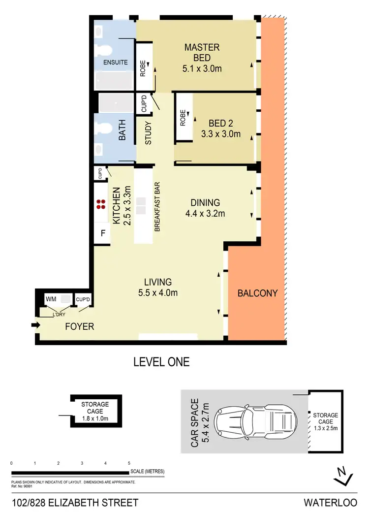 Floorplan of Homely apartment listing, 102/828 Elizabeth Street, Waterloo NSW 2017