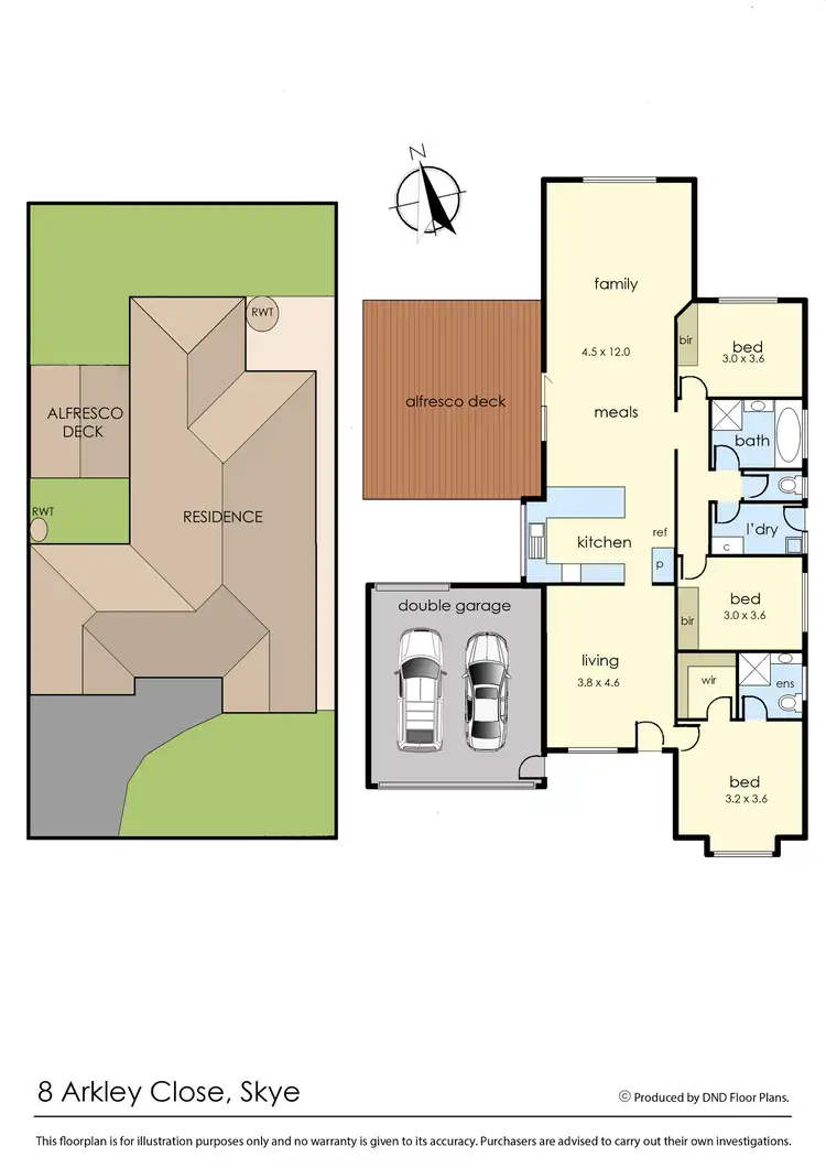 Floorplan of Homely house listing, 8 Arkley Close, Skye VIC 3977
