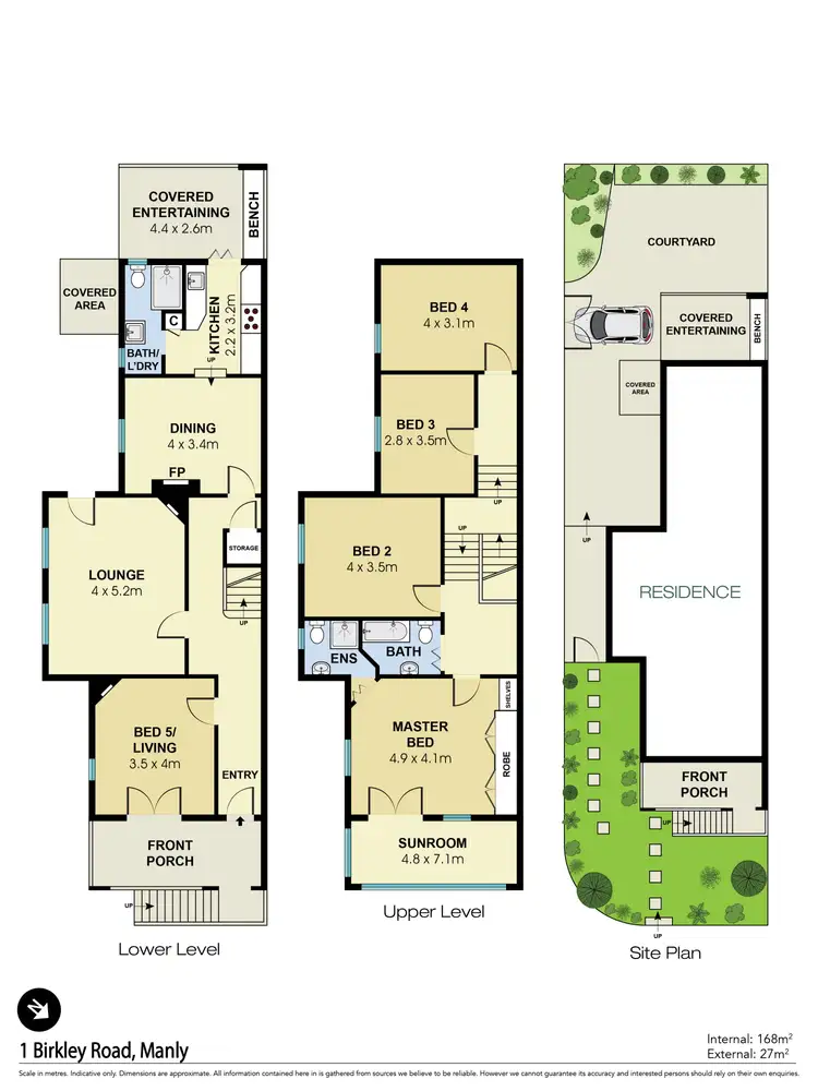 Floorplan of Homely house listing, 1 Birkley Road, Manly NSW 2095