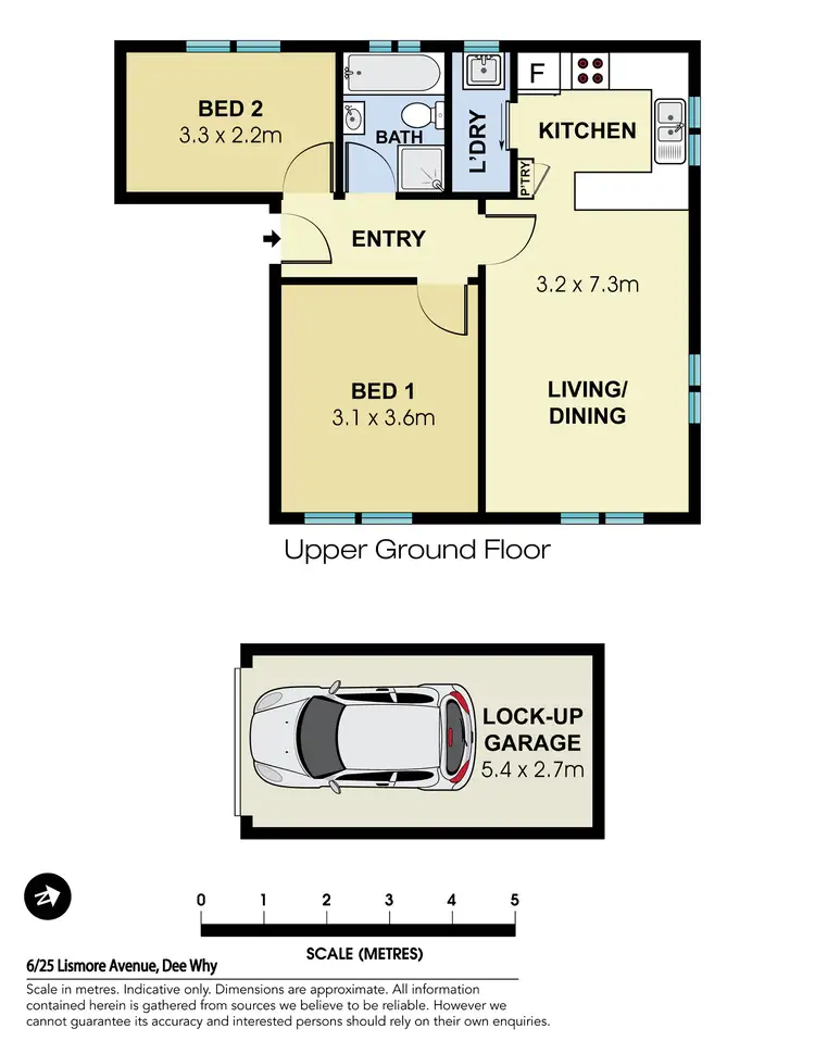 Floorplan of Homely apartment listing, 6/25 Lismore Avenue, Dee Why NSW 2099
