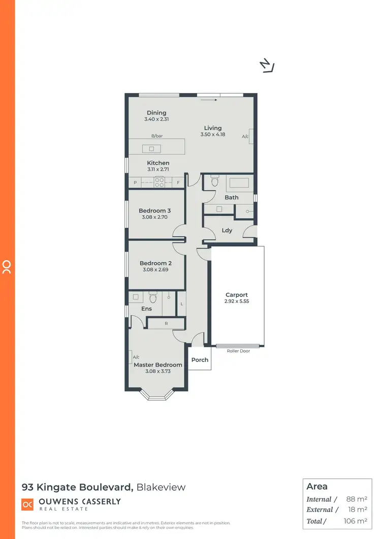 Floorplan of Homely house listing, 93 Kingate Boulevard, Blakeview SA 5114