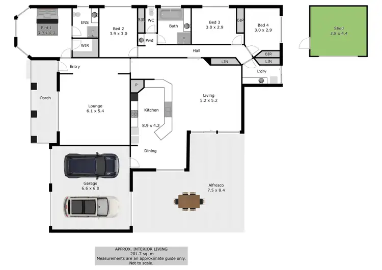 Floorplan of Homely house listing, 6 Oatlands Fairway, Wodonga VIC 3690