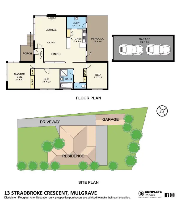 Floorplan of Homely house listing, 13 Stradbroke Crescent, Mulgrave VIC 3170