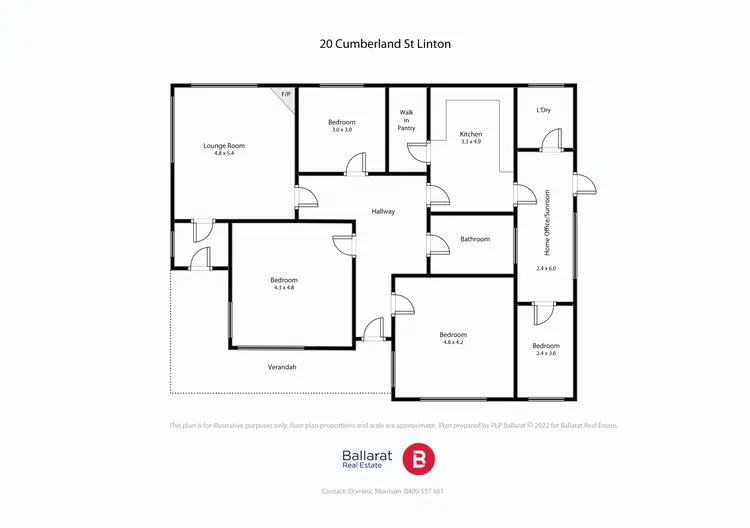 Floorplan of Homely house listing, 20 Cumberland Street, Linton VIC 3360