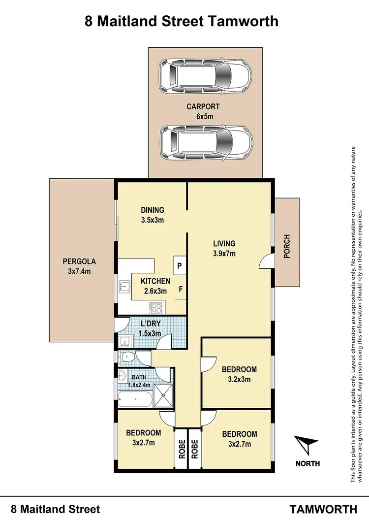 Floorplan of Homely house listing, 8 Maitland Street, Tamworth NSW 2340