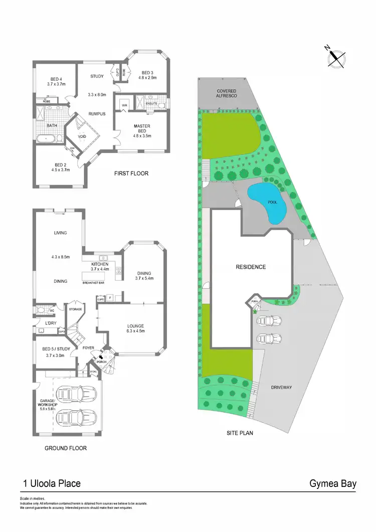 Floorplan of Homely house listing, 1 Uloola Place, Gymea Bay NSW 2227