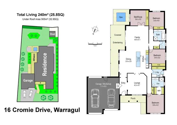 Floorplan of Homely house listing, 16 Cromie Drive, Warragul VIC 3820