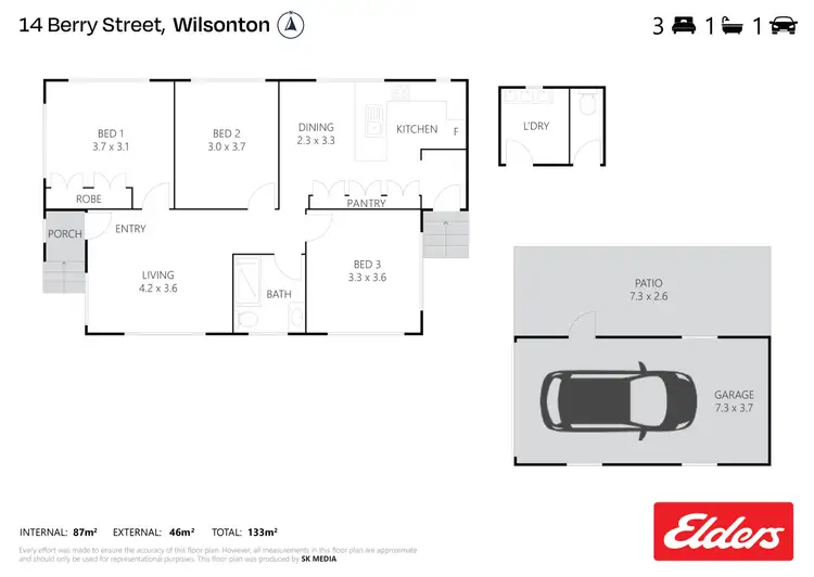 Floorplan of Homely house listing, 14 Berry Street, Wilsonton QLD 4350
