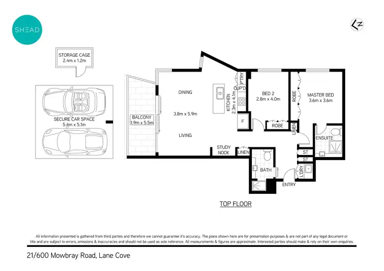 Floorplan of Homely apartment listing, 21/600 Mowbray Road, Lane Cove North NSW 2066