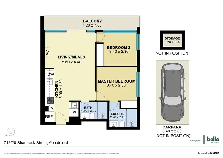 Floorplan of Homely apartment listing, 713/20 Shamrock Street, Abbotsford VIC 3067