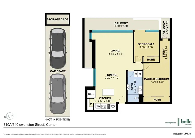Floorplan of Homely apartment listing, 810A/640 Swanston Street, Carlton VIC 3053
