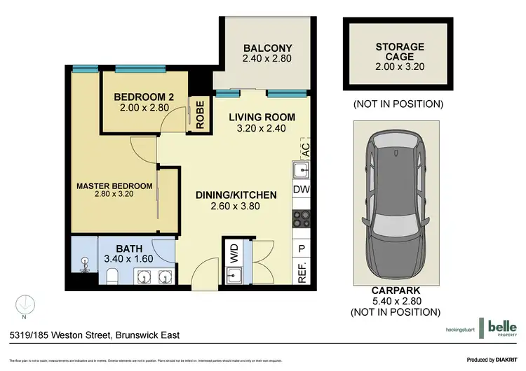 Floorplan of Homely apartment listing, 5319/185 Weston Street, Brunswick East VIC 3057