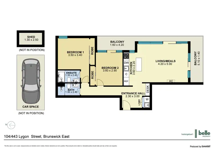 Floorplan of Homely apartment listing, 104/445 Lygon Street, Brunswick East VIC 3057